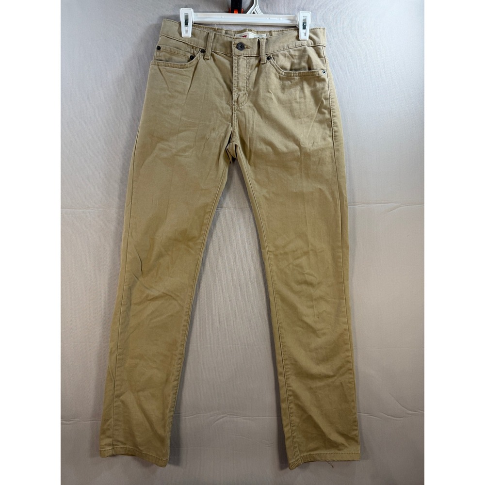 Levis 511 Slim Fit Khaki Tan Pants Mens 30x30 Chino Trousers Cotton Blend